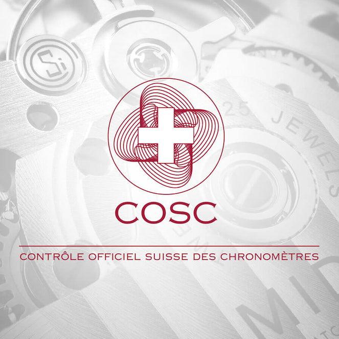 Sigillo COSC con simbolo, controllo ufficiale svizzero dei cronometri