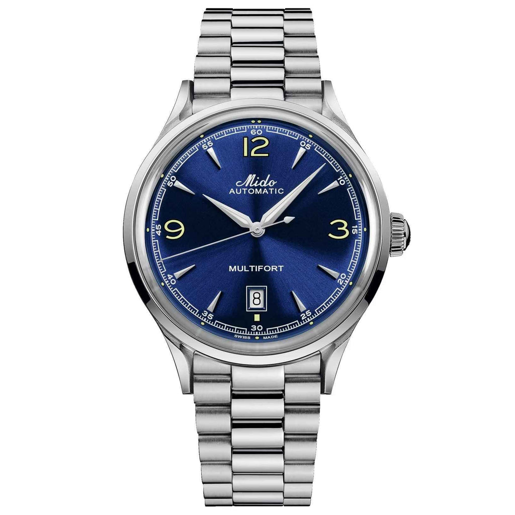 Orologio Mido Multifort 40 mm automatico, quadrante blu, bracciale in acciaio