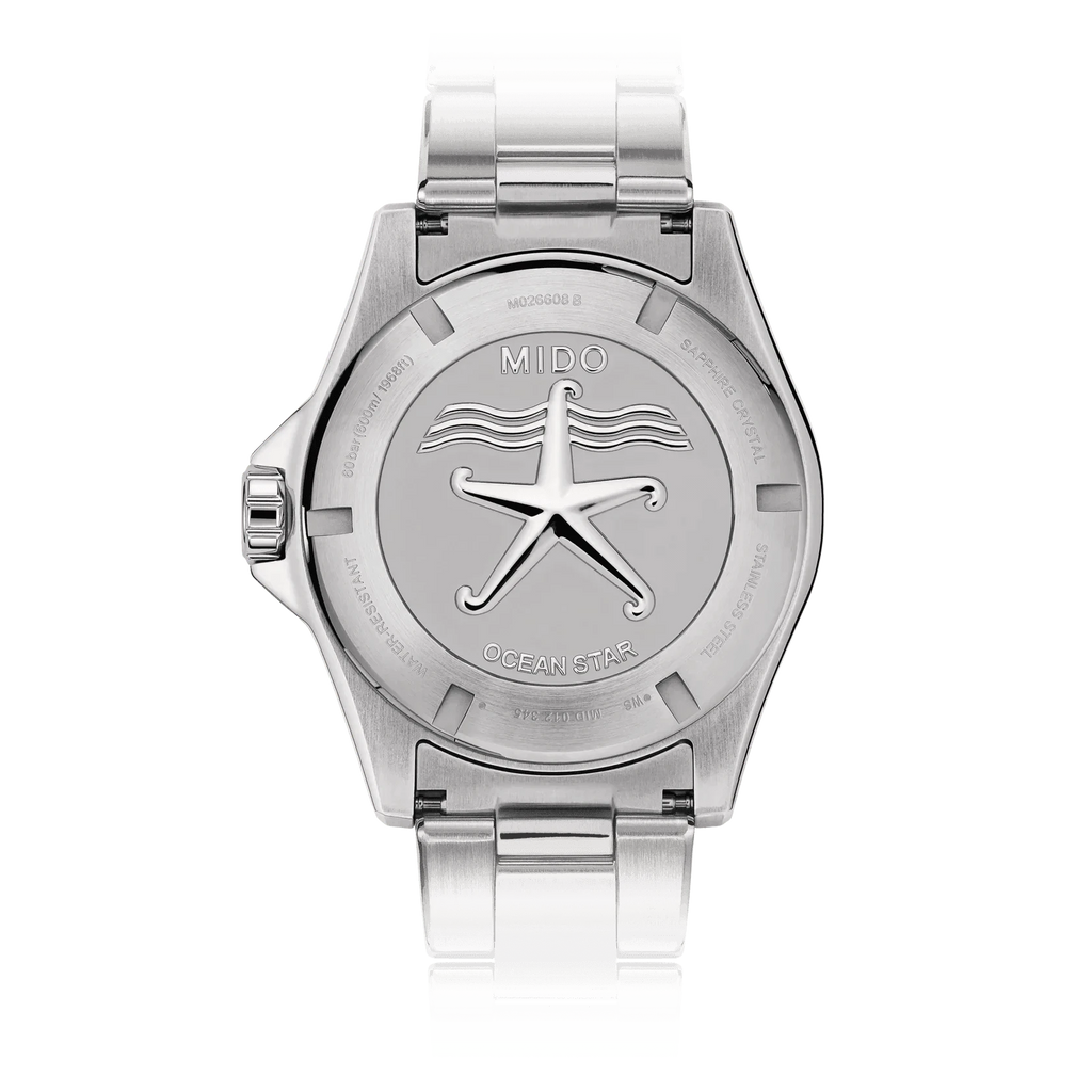 Orologio automatico in acciaio con quadrante argento e bracciale a maglie