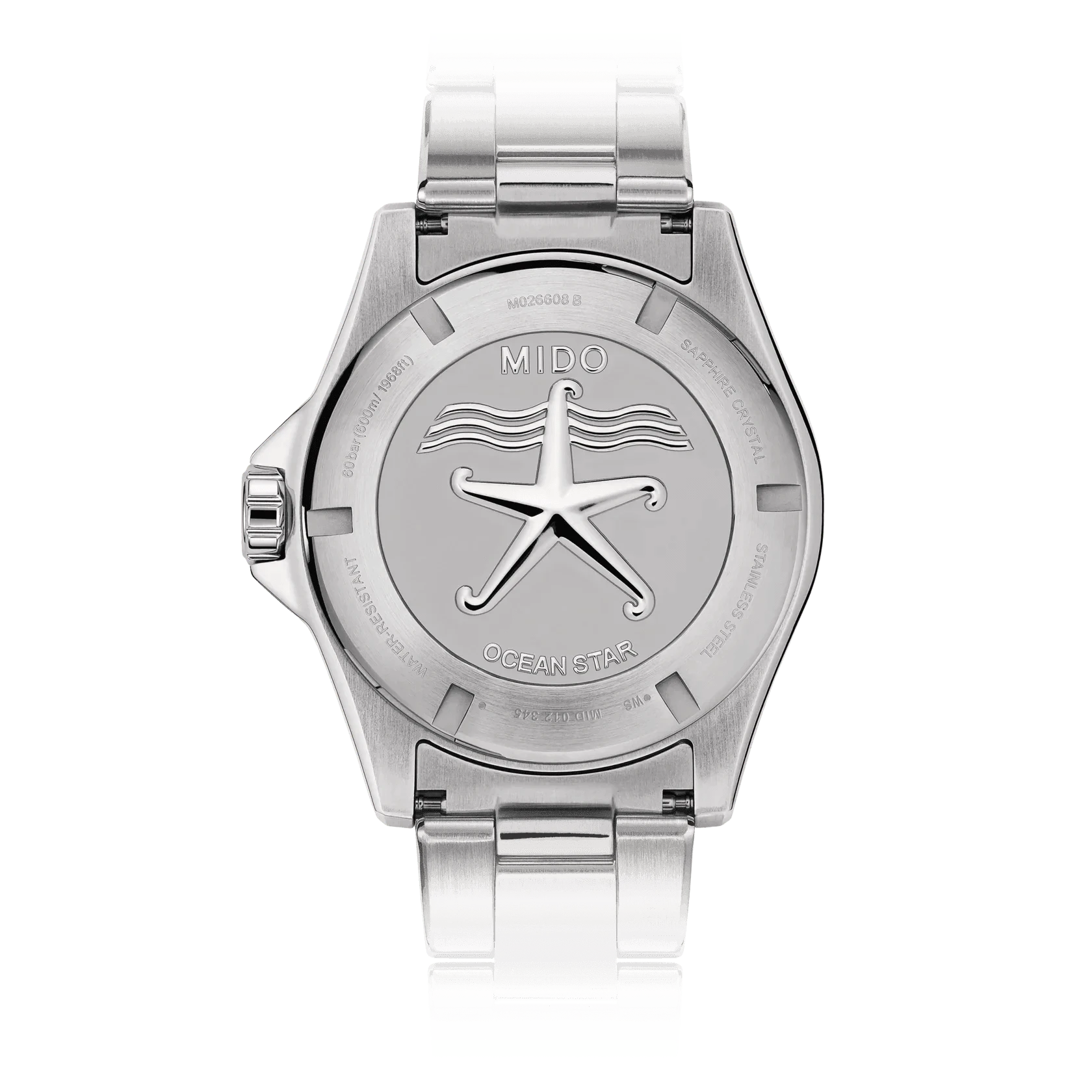 Orologio automatico in acciaio con quadrante argento e bracciale a maglie