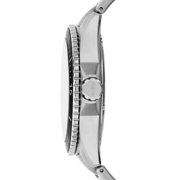 Orologio Mido automatico: cassa in acciaio con corona e lunetta esterna