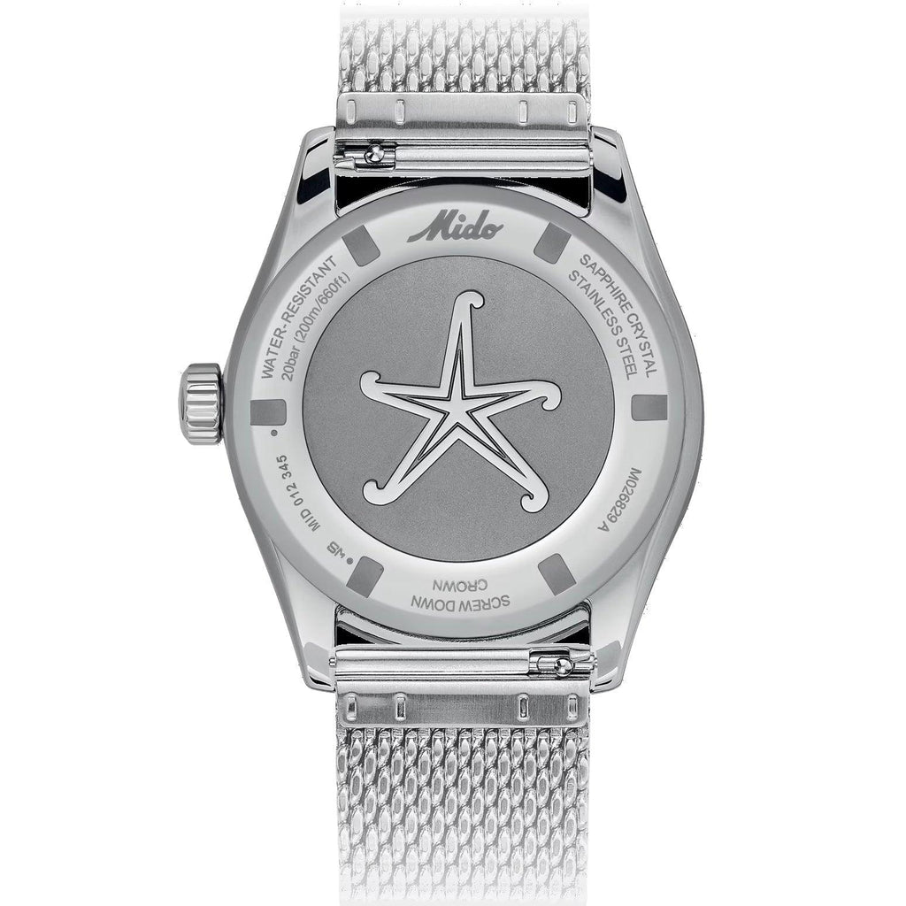 Orologio Mido Ocean Star 40 mm con quadrante grigio stella e bracciale in acciaio