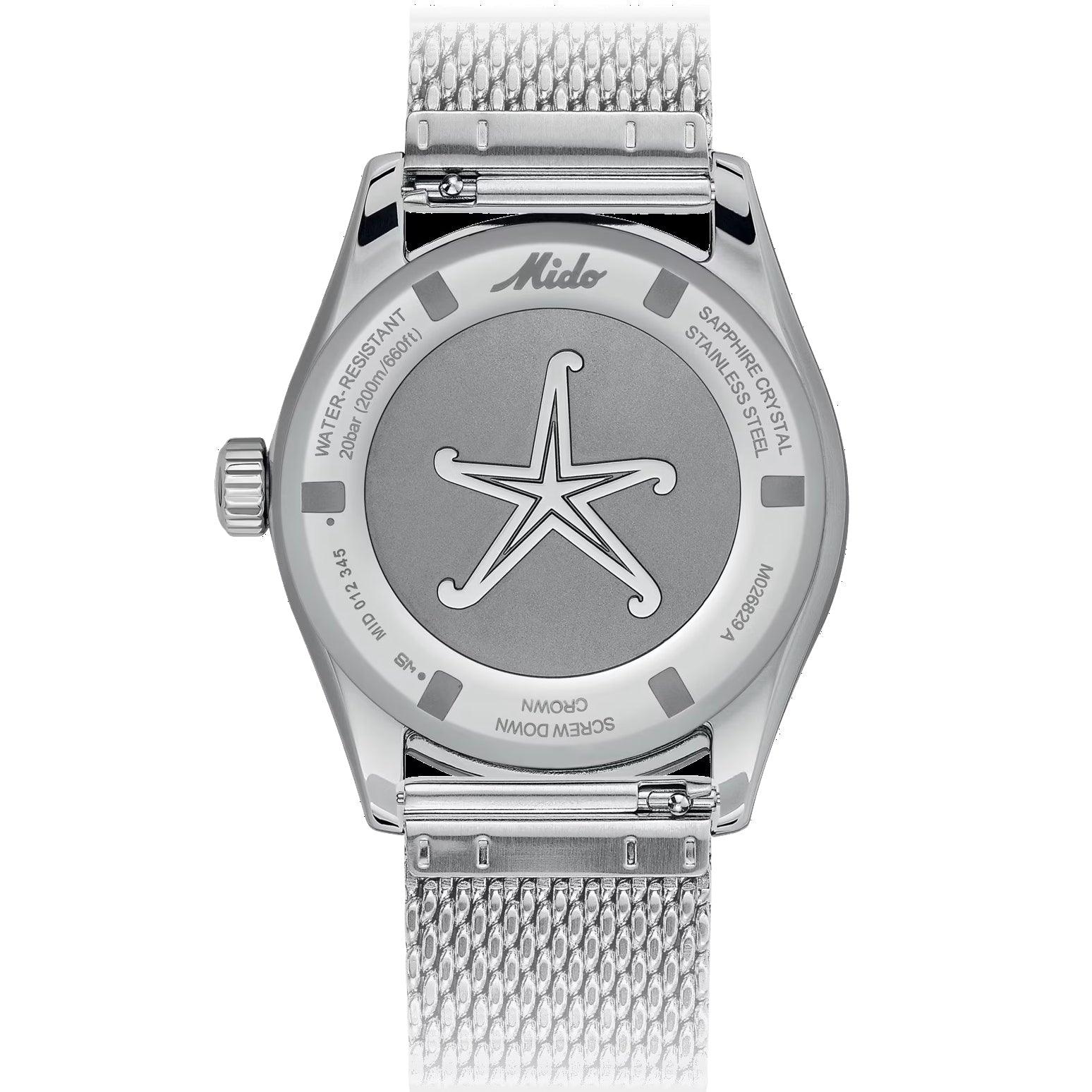 Orologio Mido Ocean Star 40 mm con quadrante grigio stella e bracciale in acciaio
