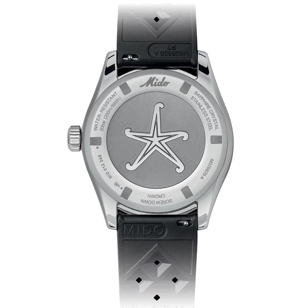 Orologio nero con quadrante grigio e cinturino in silicone