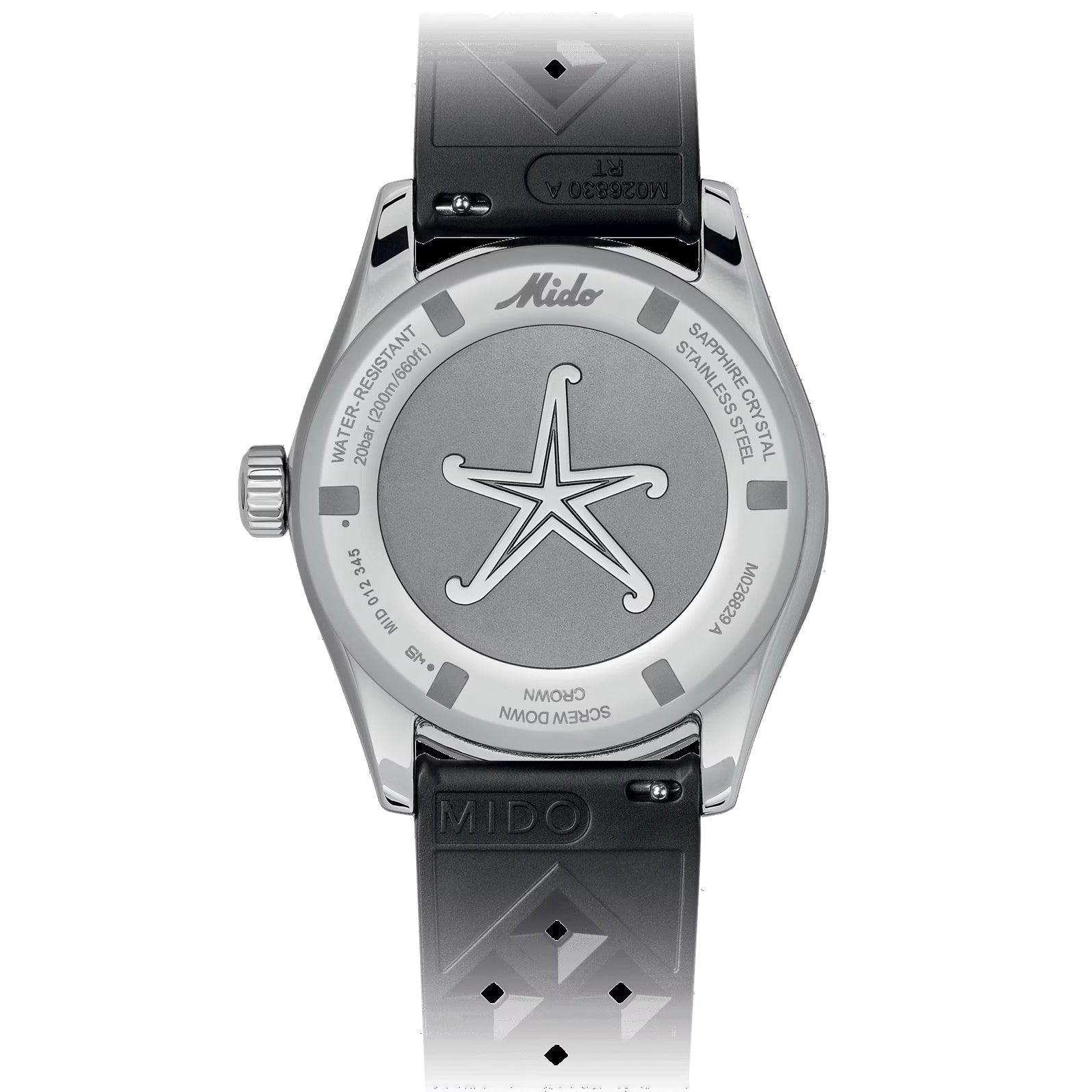 Orologio nero con quadrante grigio e cinturino in silicone