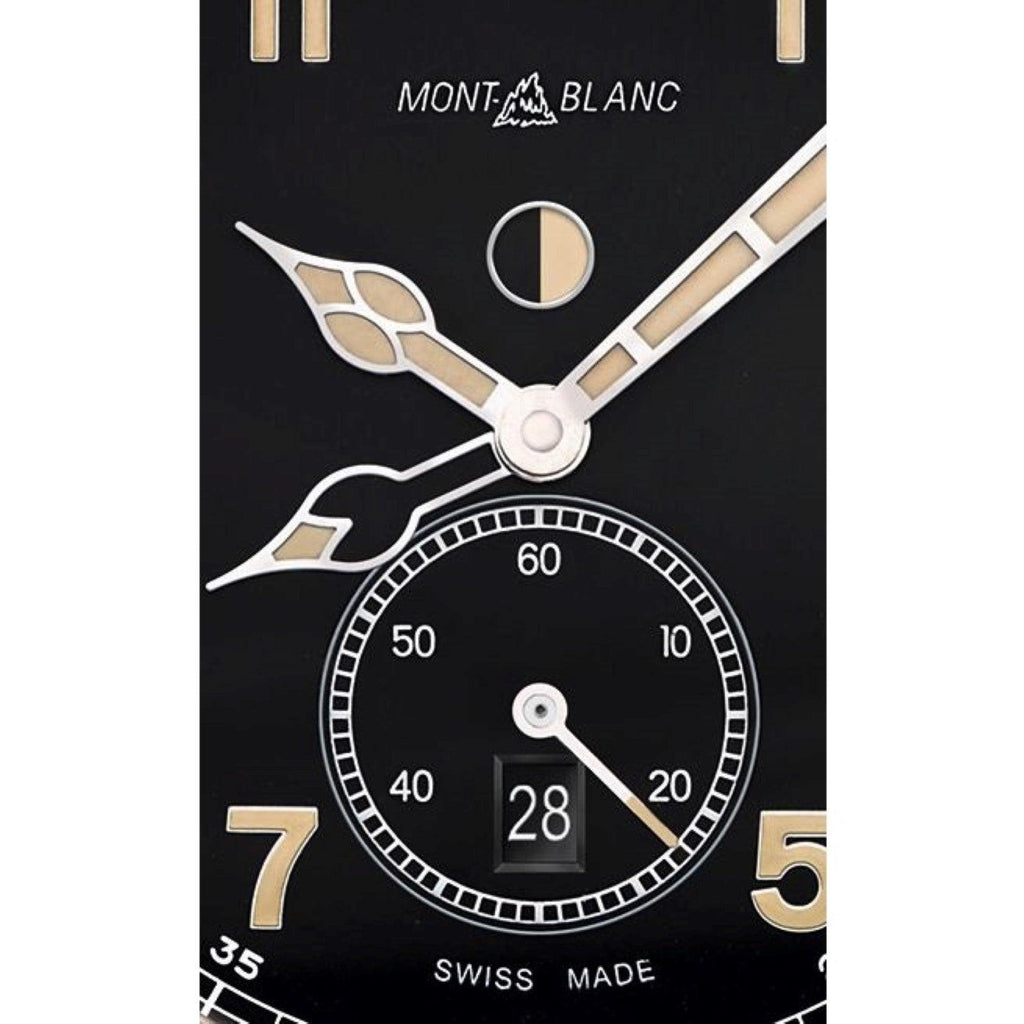 Montblanc orologio 1858 Automatic Dual Time 44mm nero automatico acciaio e bronzo 116479 Capodagli 1937