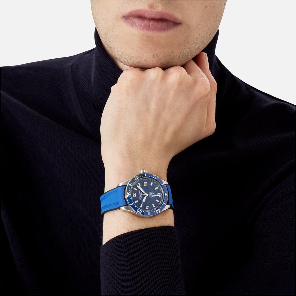 Montblanc orologio 1858 Ice Sea Automatic Date 41mm blu automatico acciaio 129370 Capodagli 1937