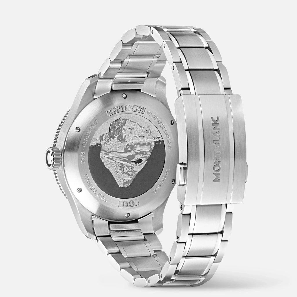 Montblanc orologio 1858 Ice Sea Automatic Date 41mm nero automatico acciaio 129371 Capodagli 1937