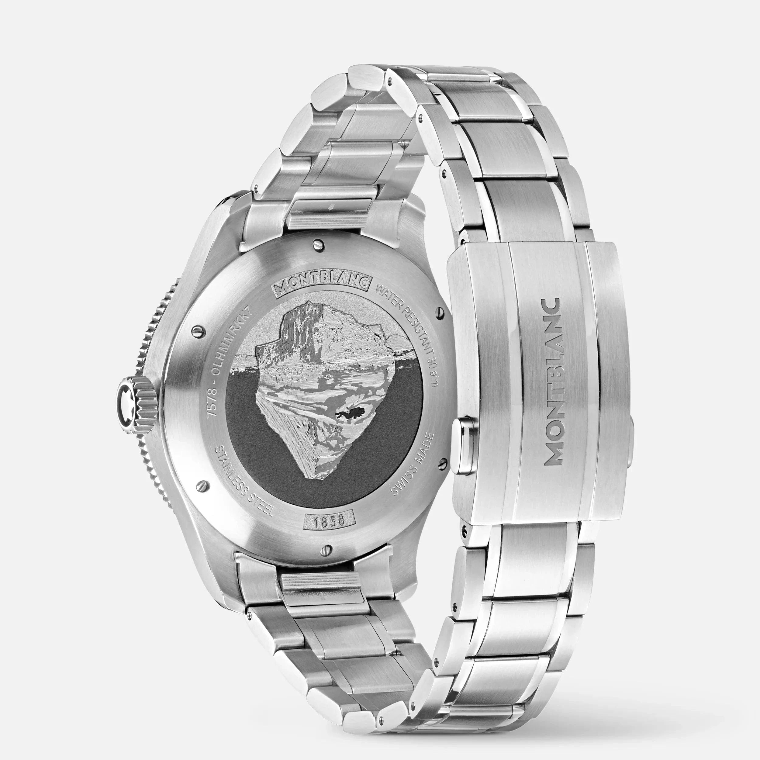 Montblanc orologio 1858 Ice Sea Automatic Date 41mm nero automatico acciaio 129371 Capodagli 1937