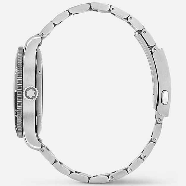 Orologio automatico Montblanc in acciaio con corona e cinturino a maglie