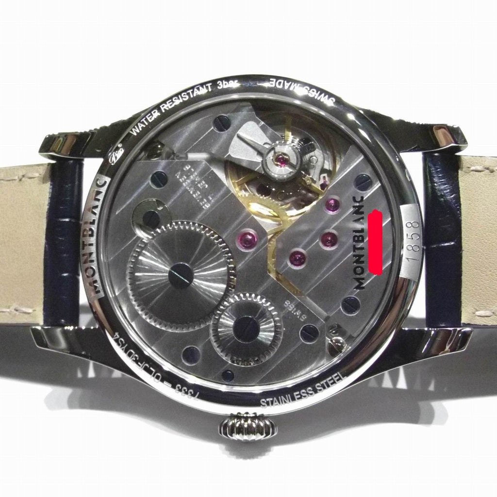 Montblanc orologio 1858 Manual Small Second 44mm blu carica manuale acciaio 113702 Capodagli 1937