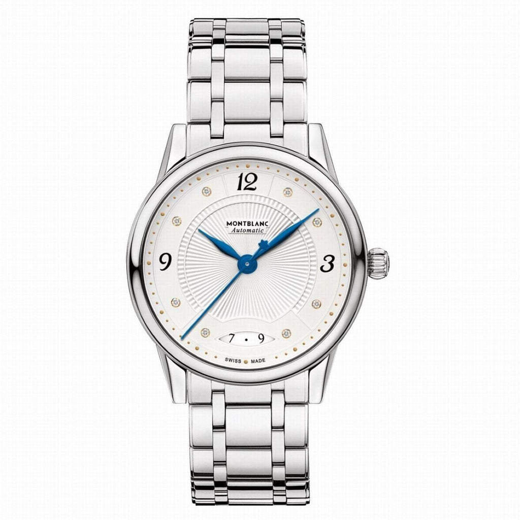 Orologio Montblanc Bohème automatico con quadrante bianco e bracciale in acciaio