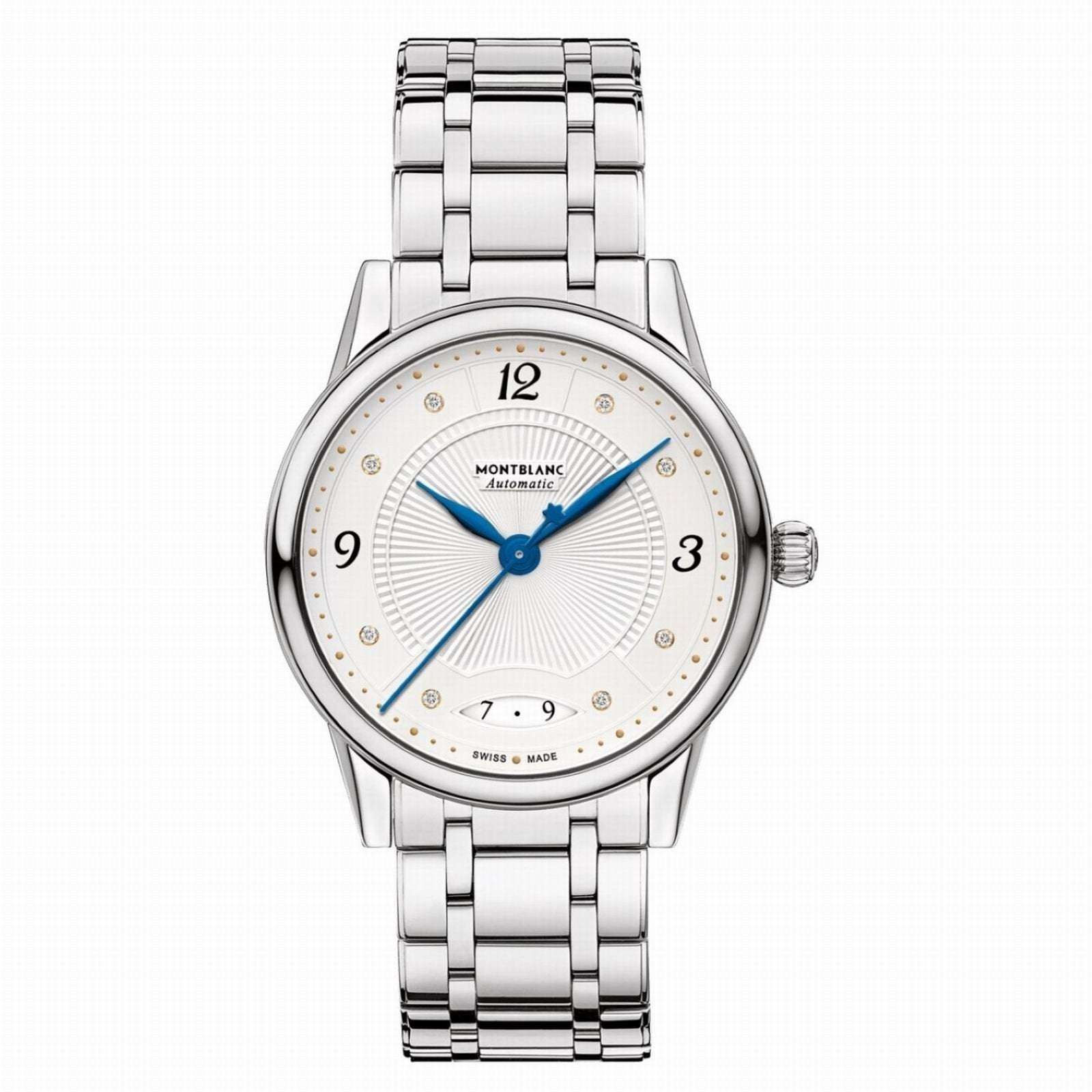 Orologio Montblanc Bohème automatico con quadrante bianco e bracciale in acciaio
