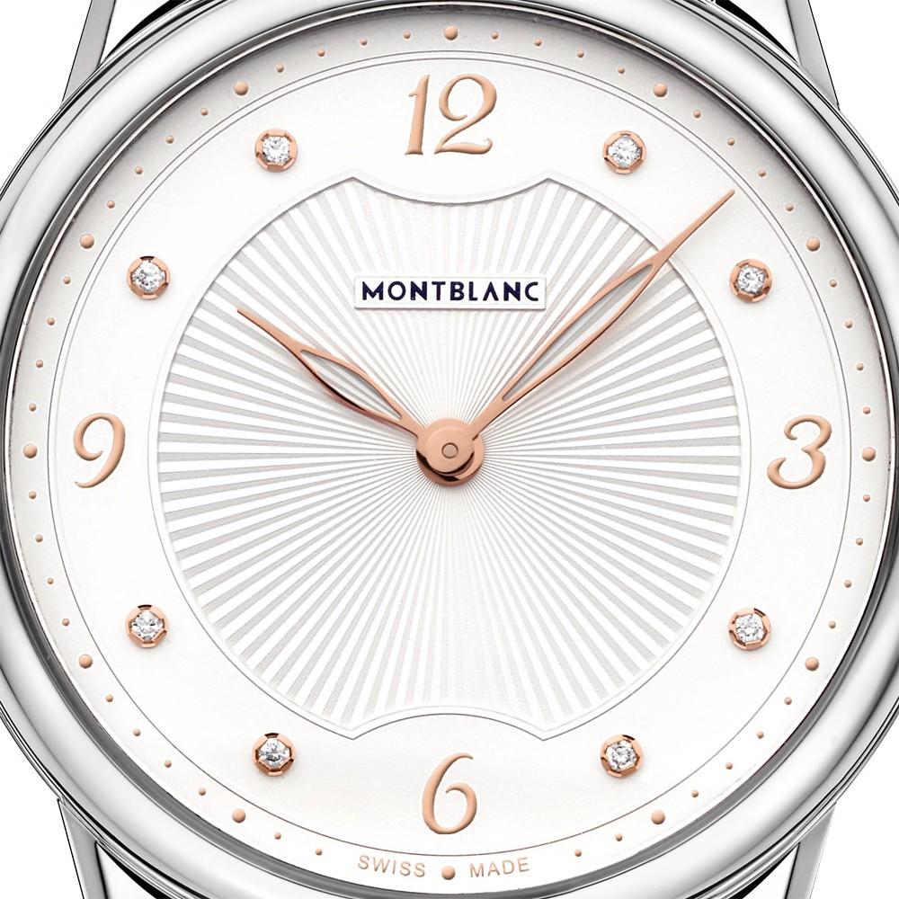 Montblanc orologio donna Bohème Quartz 34mm acciaio coccodrillo nero 123868 Capodagli 1937