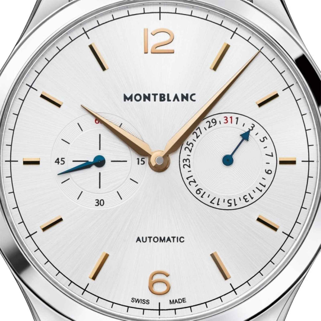Orologio Montblanc Heritage automatico 40mm con quadrante bianco, indici e lancette dorate