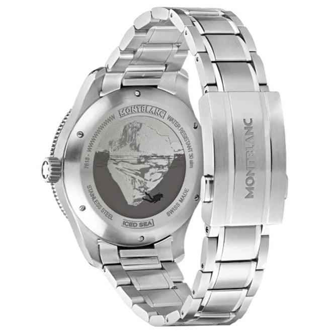 Orologio da polso uomo: fondello in acciaio con incisione e bracciale in metallo