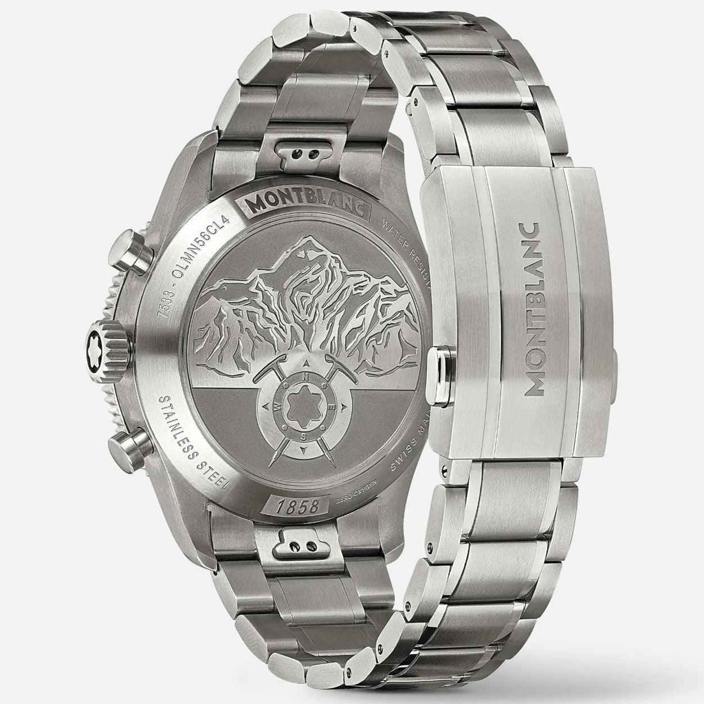Fondello dell’orologio in acciaio con incisione, bracciale a maglie