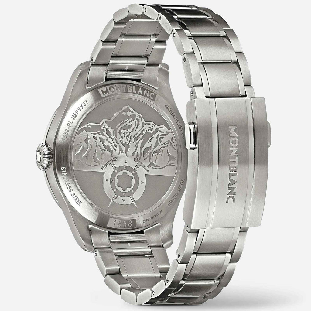 Orologio Montblanc con cassa d’acciaio e fondello con incisioni, automatico.