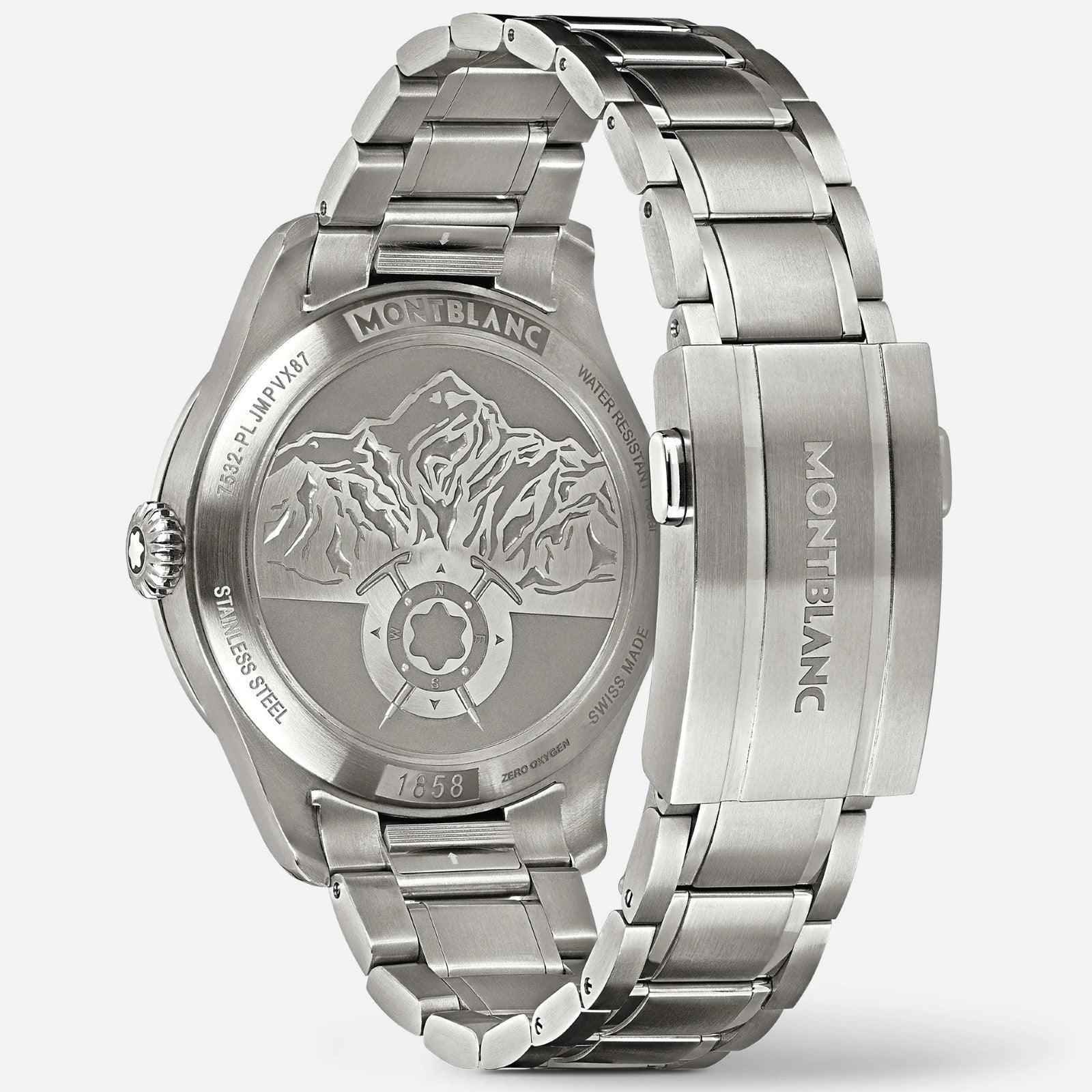 Orologio Montblanc con cassa d’acciaio e fondello con incisioni, automatico.