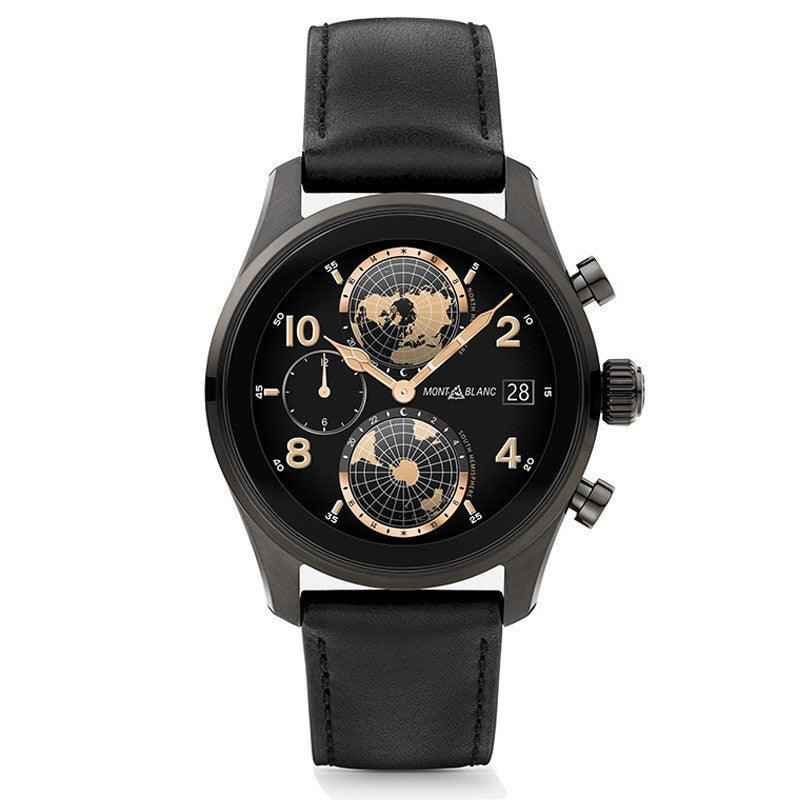 Smartwatch Montblanc Summit 3 42mm titanio nero, quadrante nero, cinturino in caucciù