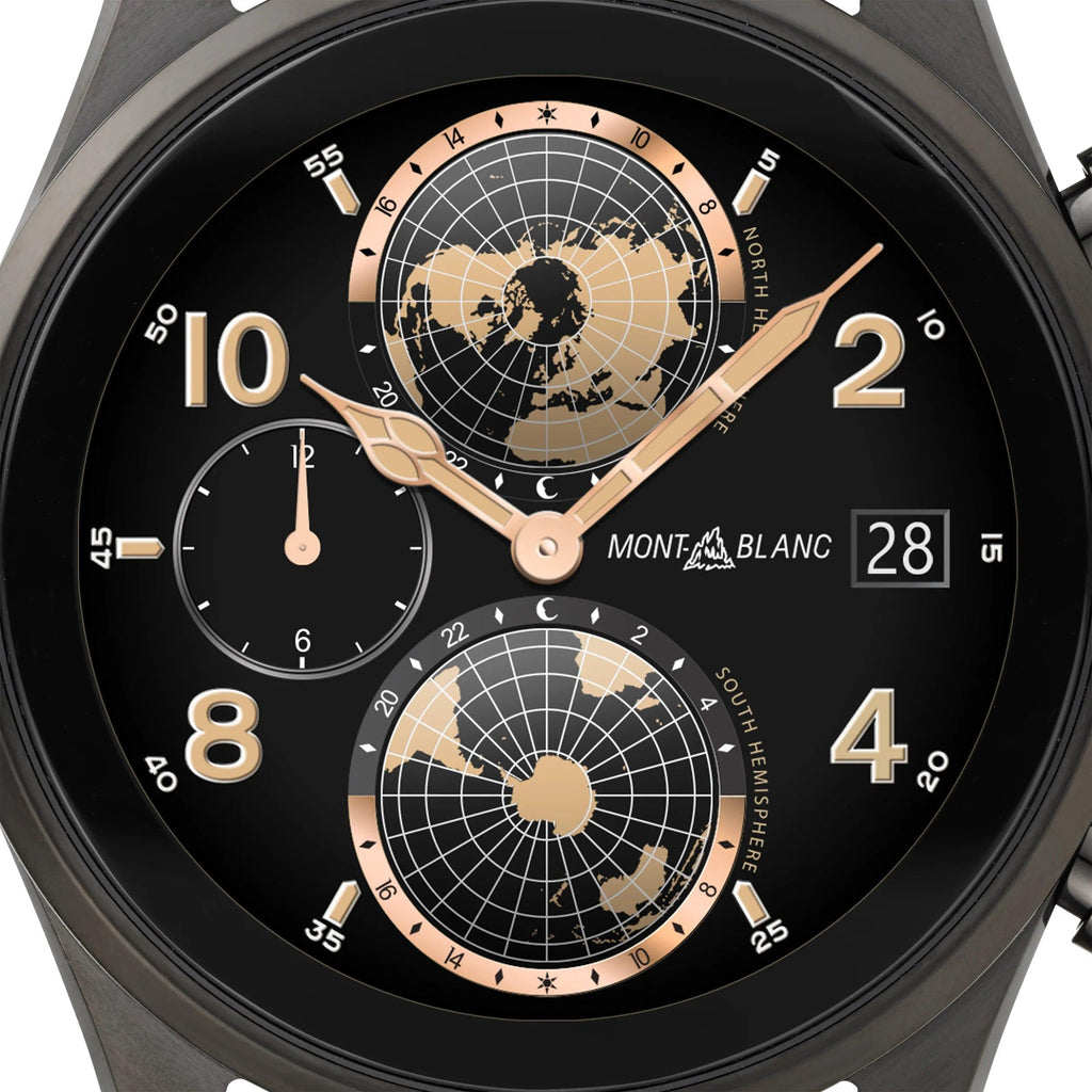 Montblanc orologio smartwatch Summit 3 42mm titanio e cinturino in caucciù 129267 Capodagli 1937