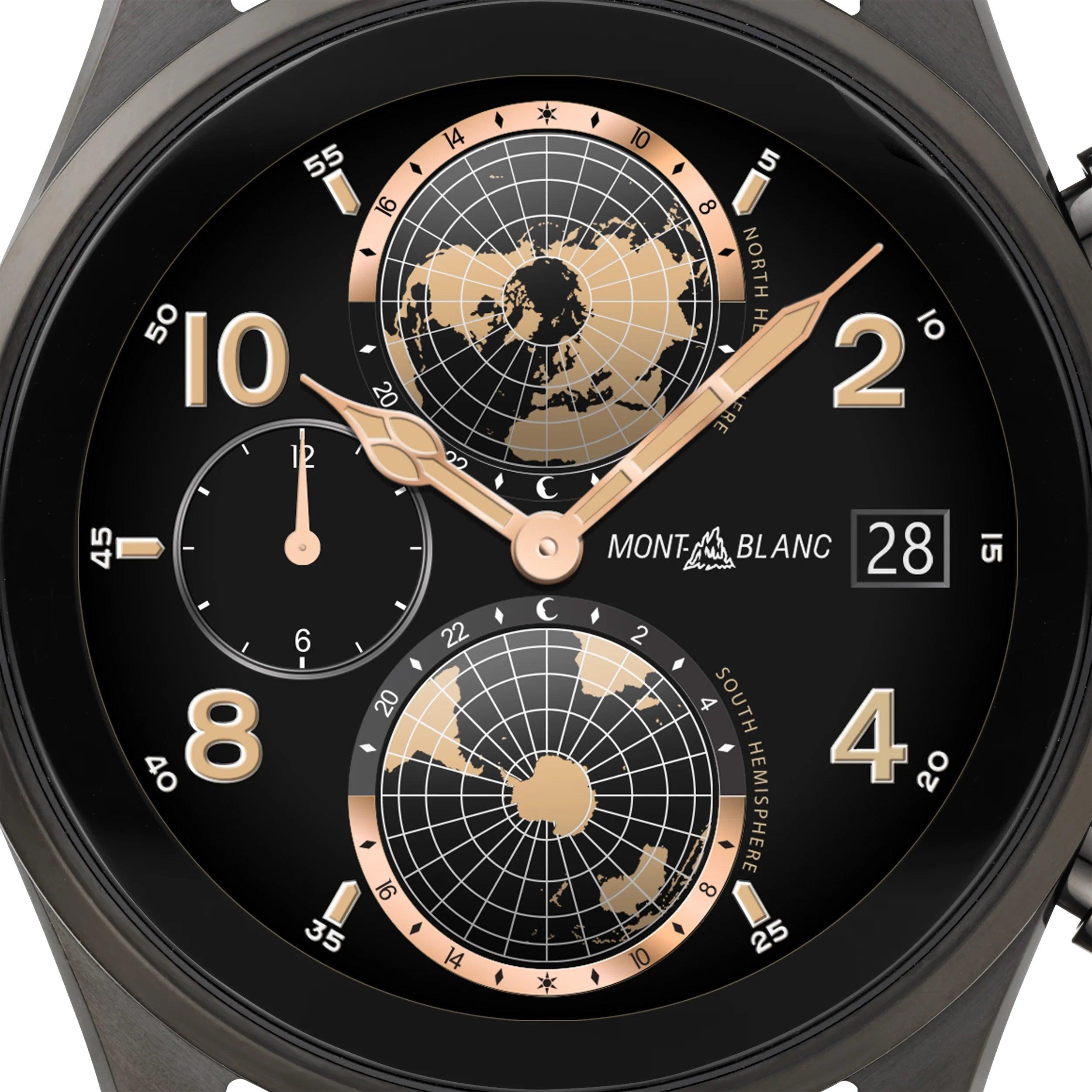 Montblanc orologio smartwatch Summit 3 42mm titanio e cinturino in caucciù 129267 Capodagli 1937