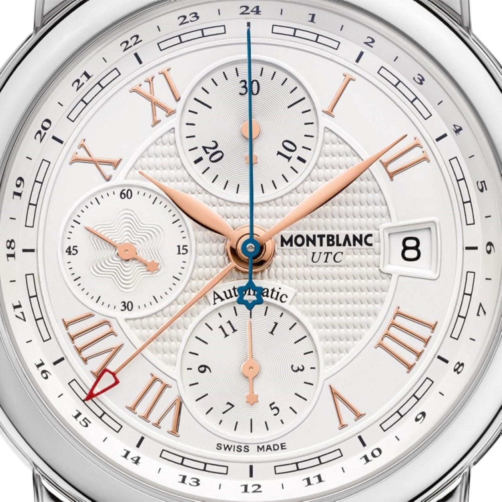 Montblanc orologio Star Roman Chronograph UTC Carpe Diem special edition 42mm argento automatico acciaio 113880 Capodagli 1937
