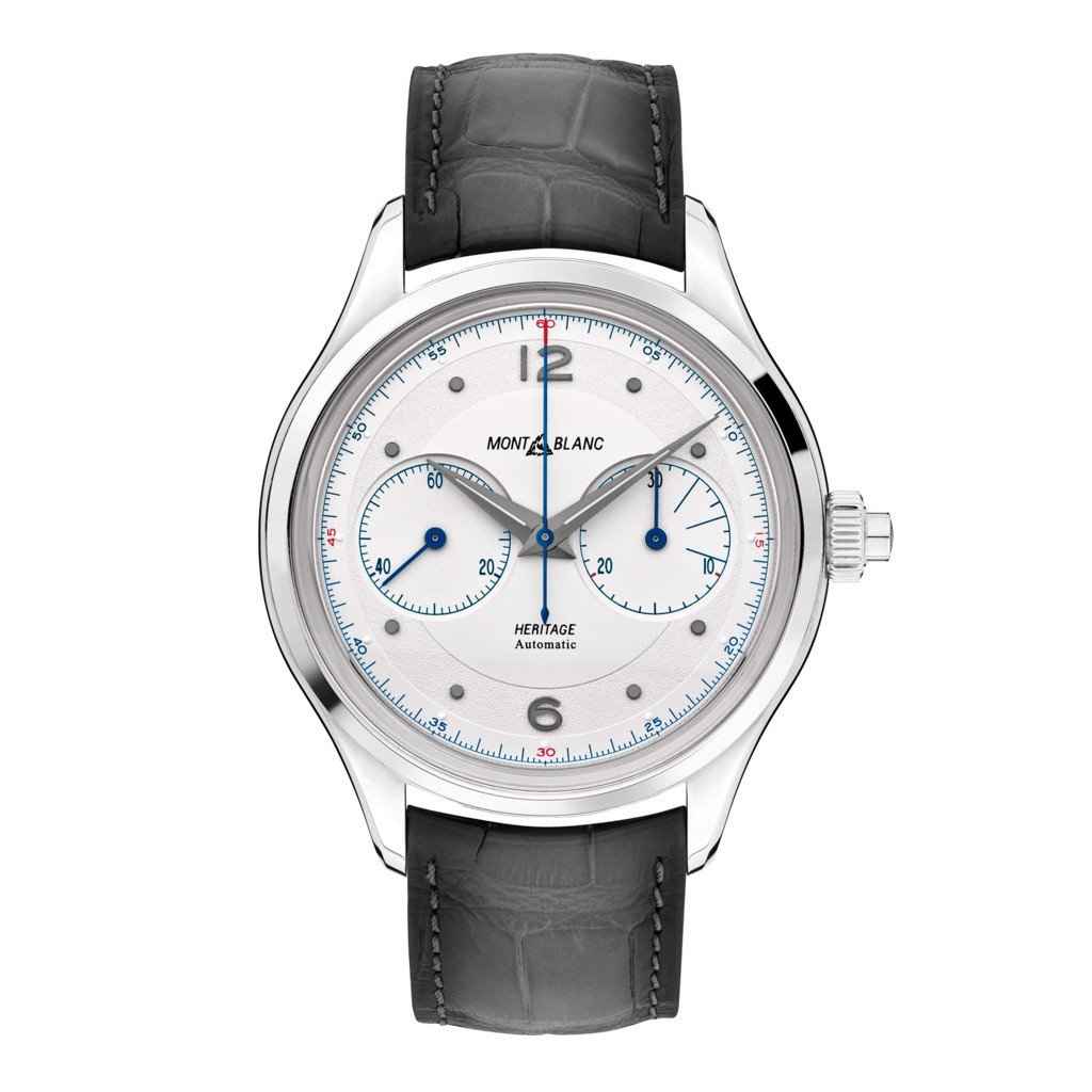 Orologio Montblanc cronografo 42 mm con cinturino alligatore grigio