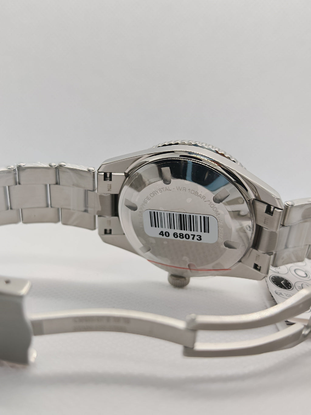 Orologio Oris fondello con codice a barre e bracciale in acciaio
