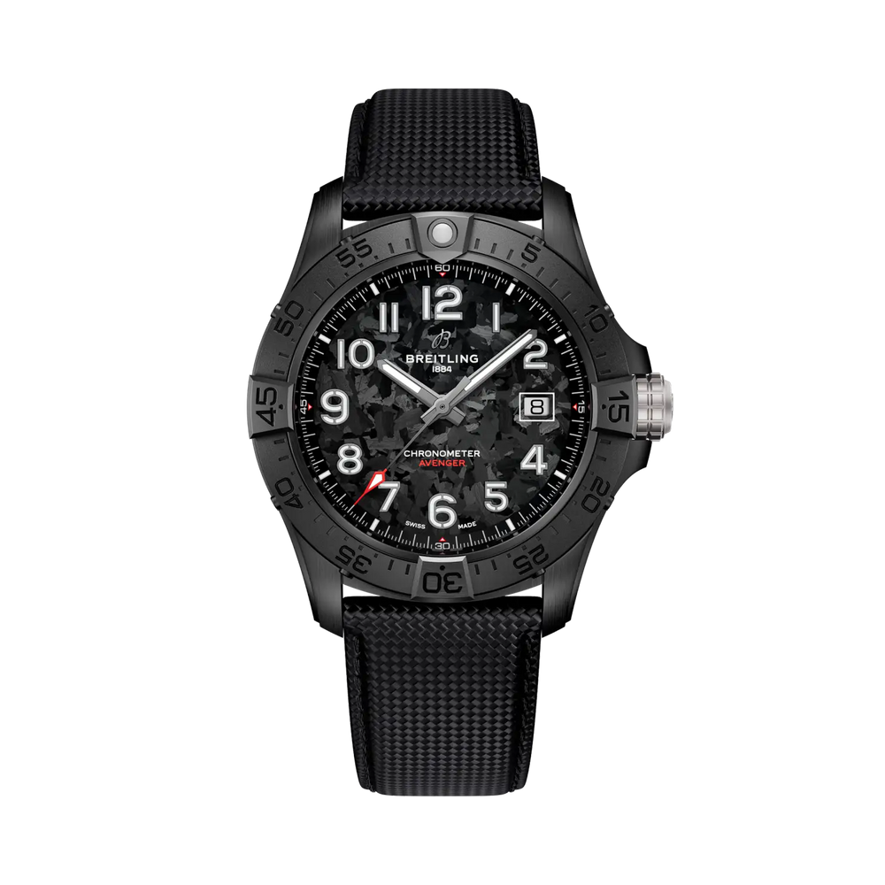 Breitling Avenger Automatic 42 Night Mission Uomo 42 mm Ceramica Nera Quadrante Nero Calibro 17 Pelle Antracite Titanio 300 m Ref. S17328101B1X1