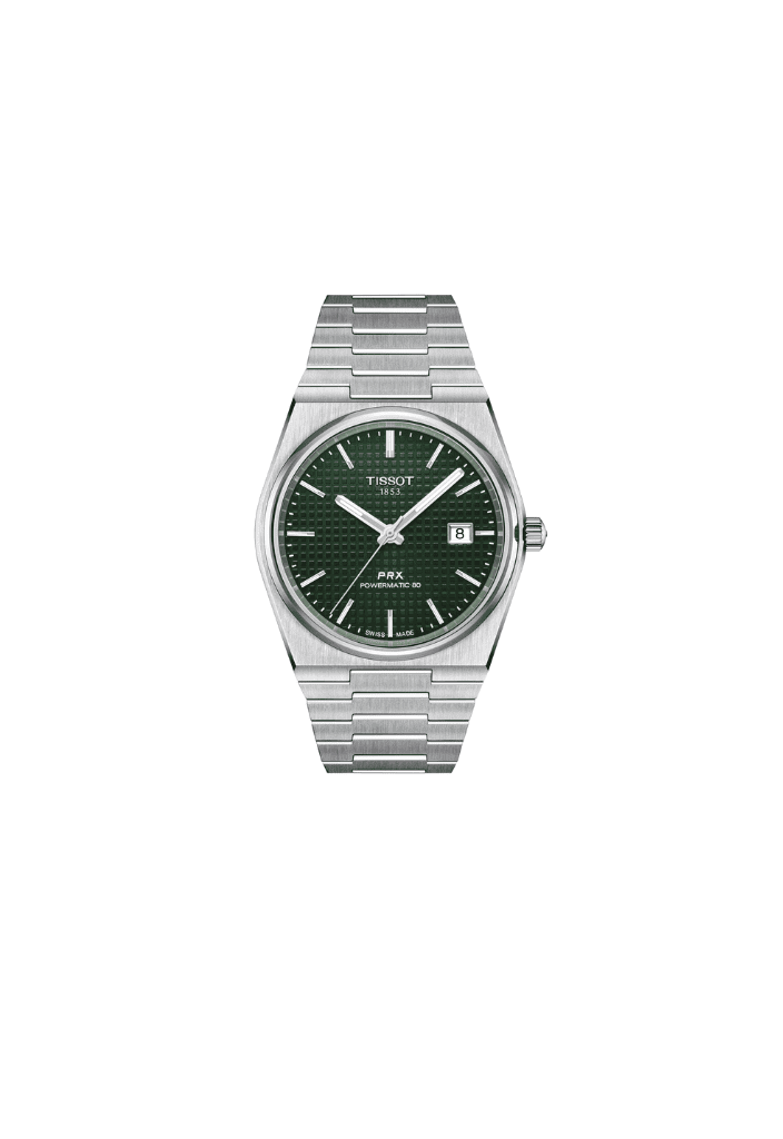 Orologio Tissot PRX automatico verde 40 mm con cinturino in acciaio