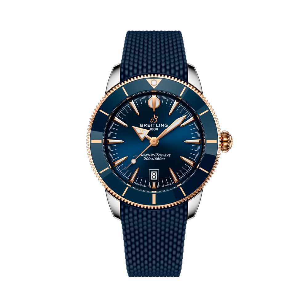Breitling Superocean Heritage B31 Automatic 44 Uomo 44 mm Acciaio Oro Rosso 18K Quadrante Blu Calibro B31 Caucciù Blu Vetro Zaffiro 200 m Ref. UB3112161C1S1