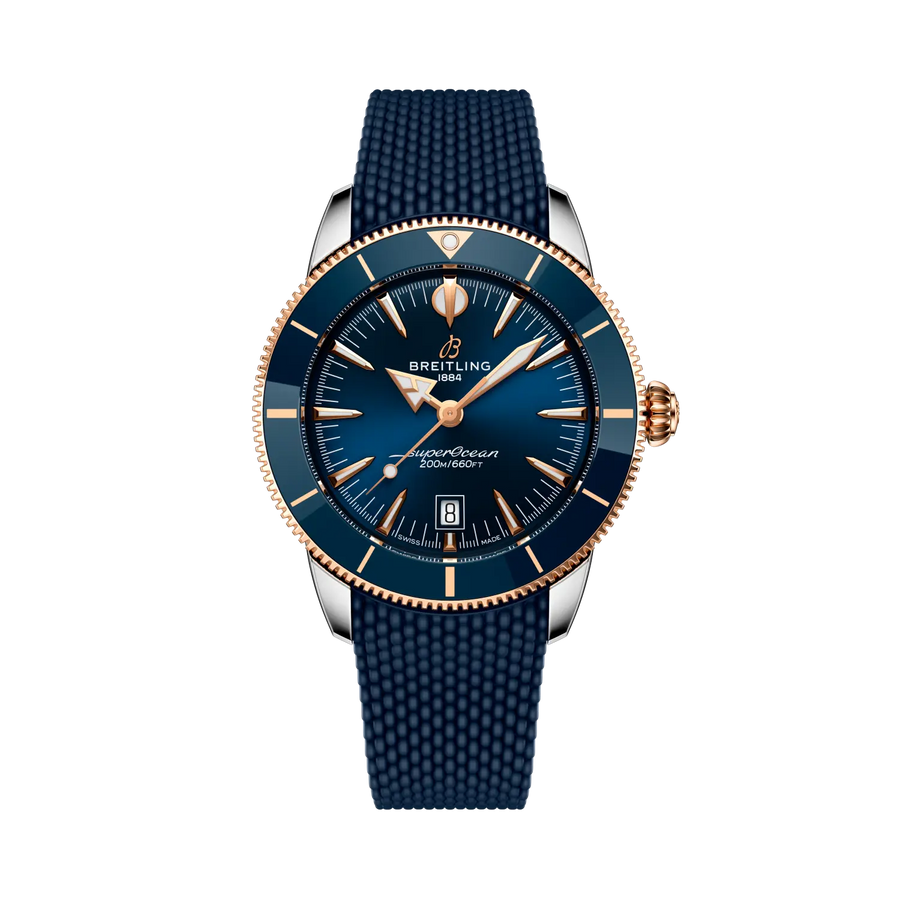 Breitling Superocean Heritage B31 Automatic 44 Uomo 44 mm Acciaio Oro Rosso 18K Quadrante Blu Calibro B31 Caucciù Blu Vetro Zaffiro 200 m Ref. UB3112161C1S1