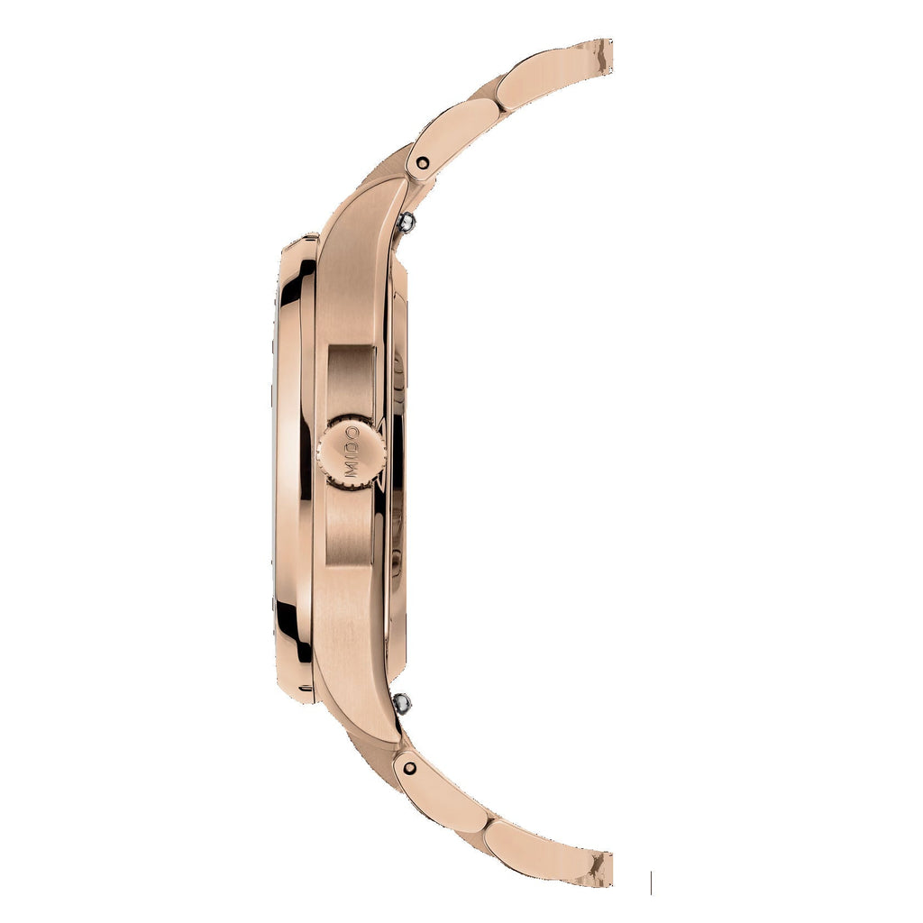 Orologio automatico Mido Multifort 35 mm PVD oro rosa con bracciale in acciaio