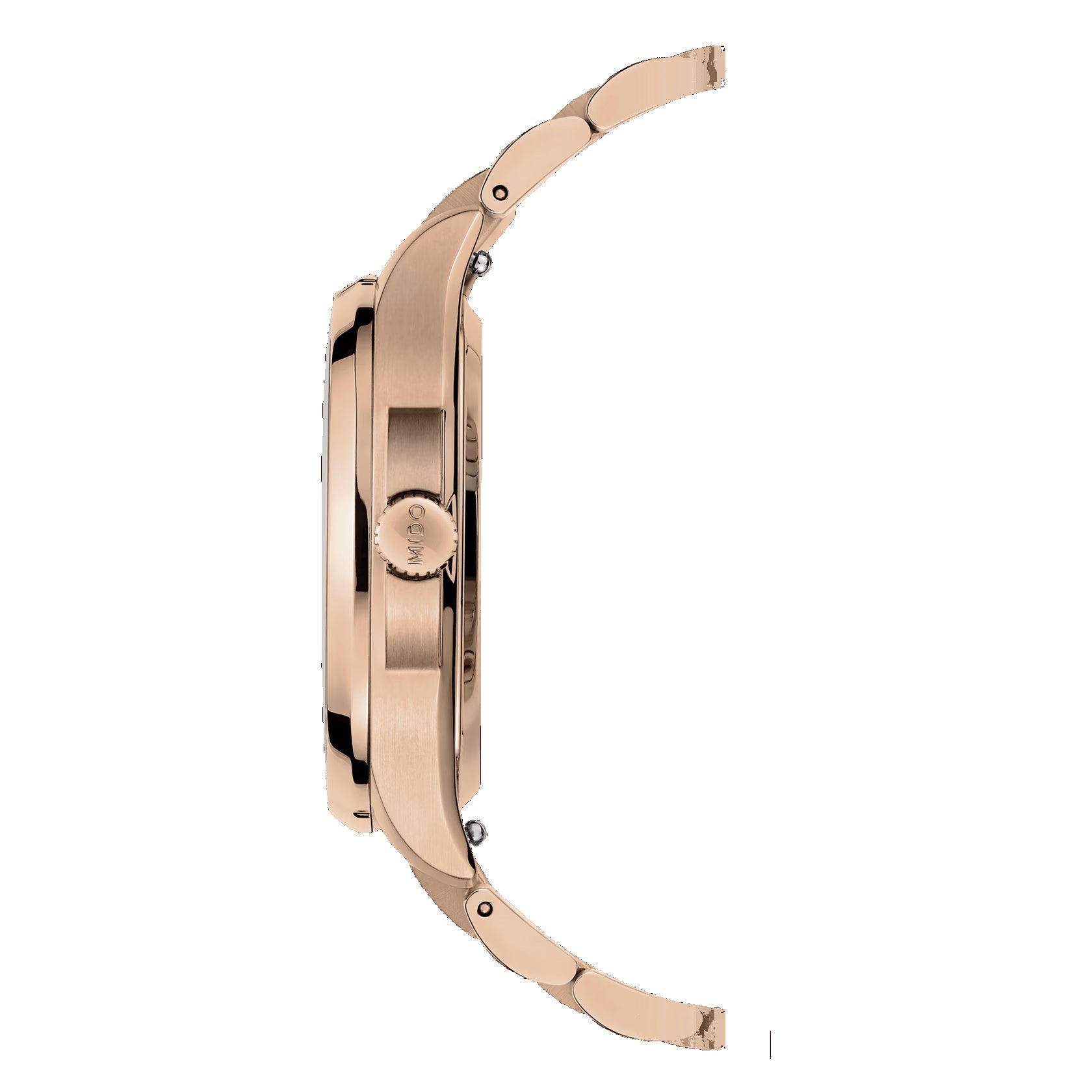 Orologio automatico Mido Multifort 35 mm PVD oro rosa con bracciale in acciaio