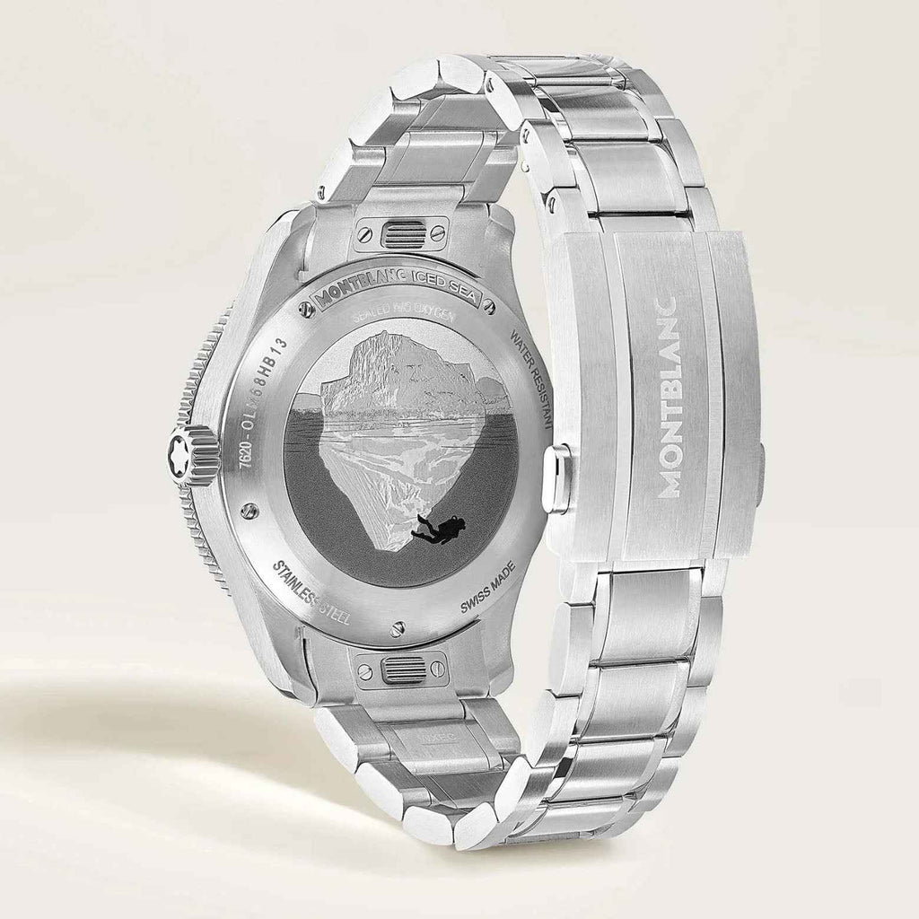 Orologio automatico Montblanc con fondello e bracciale in acciaio