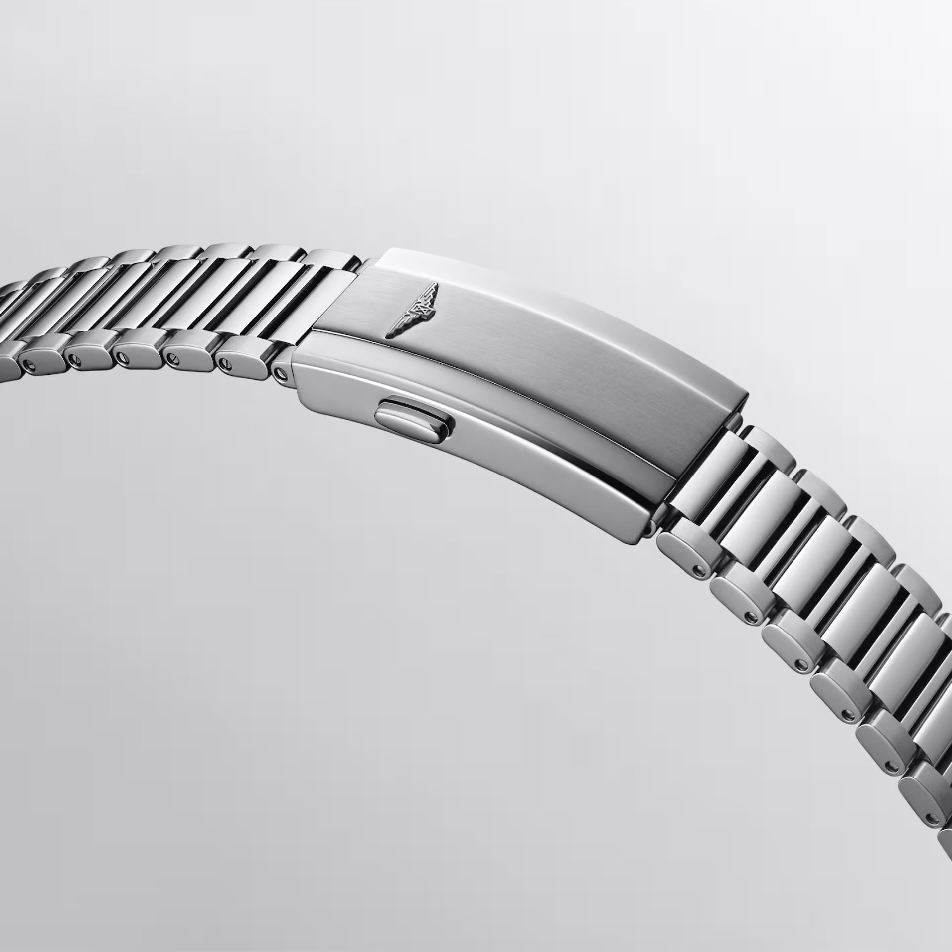 Orologio automatico Longines Heritage con bracciale in acciaio e fibbia lucida